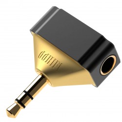 DD HIFI DJ44Gold Shielded Adapter 4.4mm Balanced Female Jack to 3.5mm Unbalanced Male Jack Gold-Plated