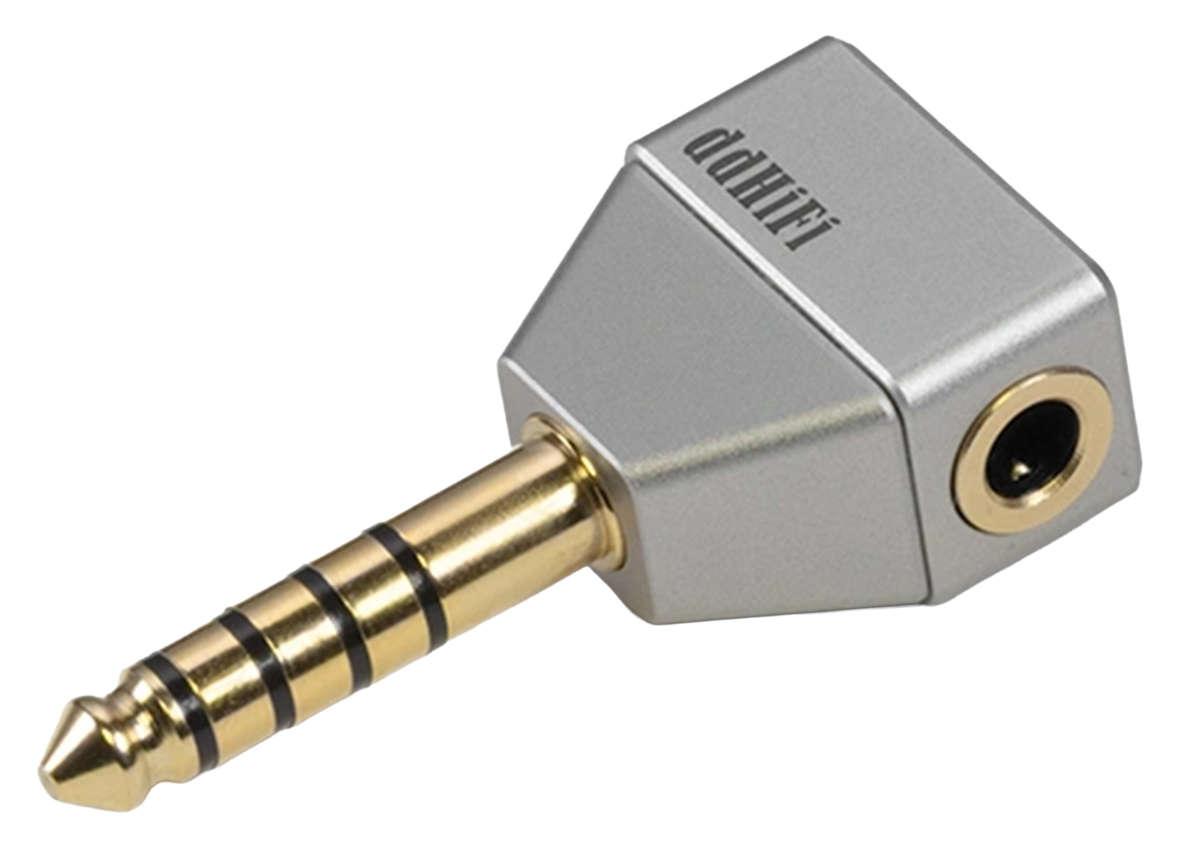 DDHIFI DJ30SE Adaptateur Jack 4.4mm Symétrique Mâle vers Jack 3.5mm Asymétrique Femelle Plaqué Or