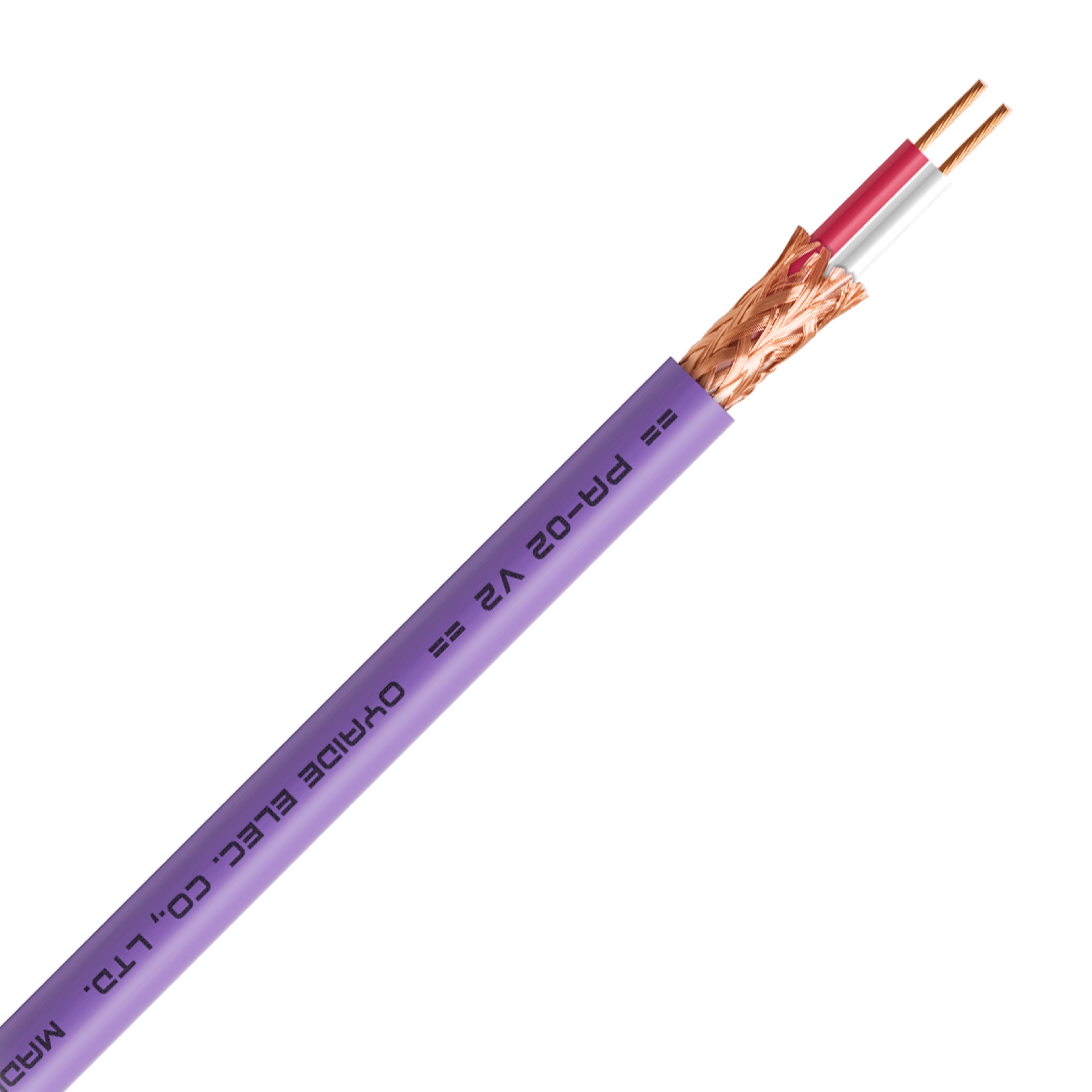 OYAIDE PA-02 V2 Cable de Modulation Symétrique Blindé Cuivre 2x0.75mm² Ø8.0mm