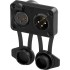 NEUTRIK NC3FM-TOP 3-Pole Female + Male XLR Connector Gold-Plated Chassis Mount