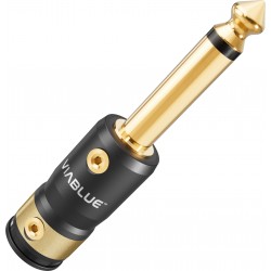 VIABLUE T8 TRS 6.35mm Mono Jack Connectors Gold-Plated (Pair)