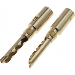 Banana Plugs Gold-Plated Ø4mm without pin (Pair)