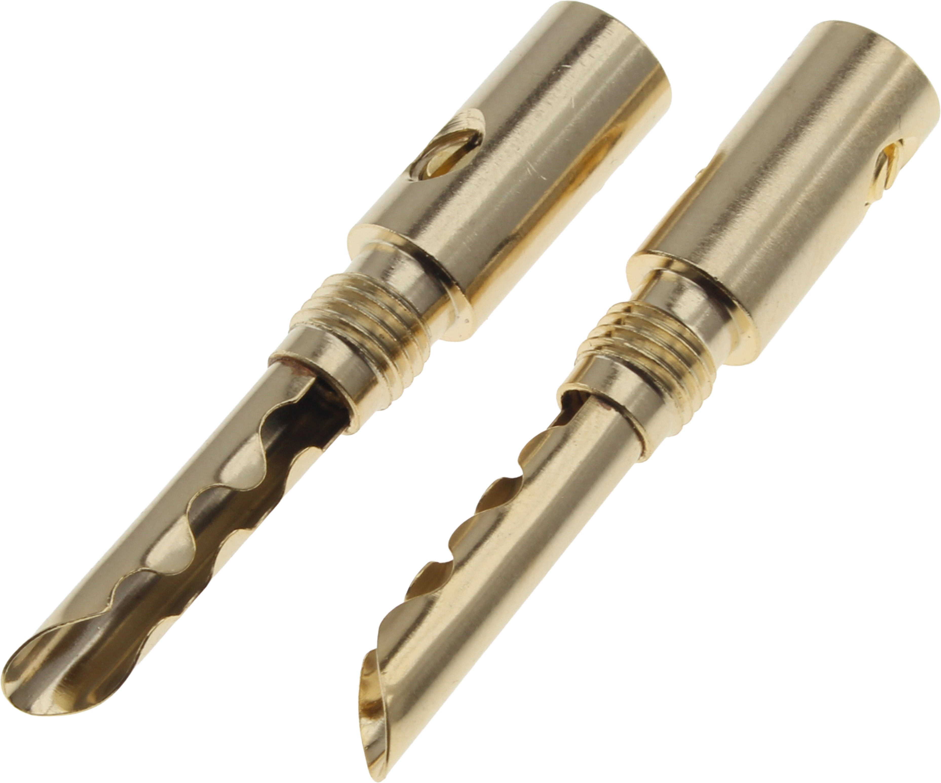 Banana Plugs Gold-Plated Ø4mm without pin (Pair)