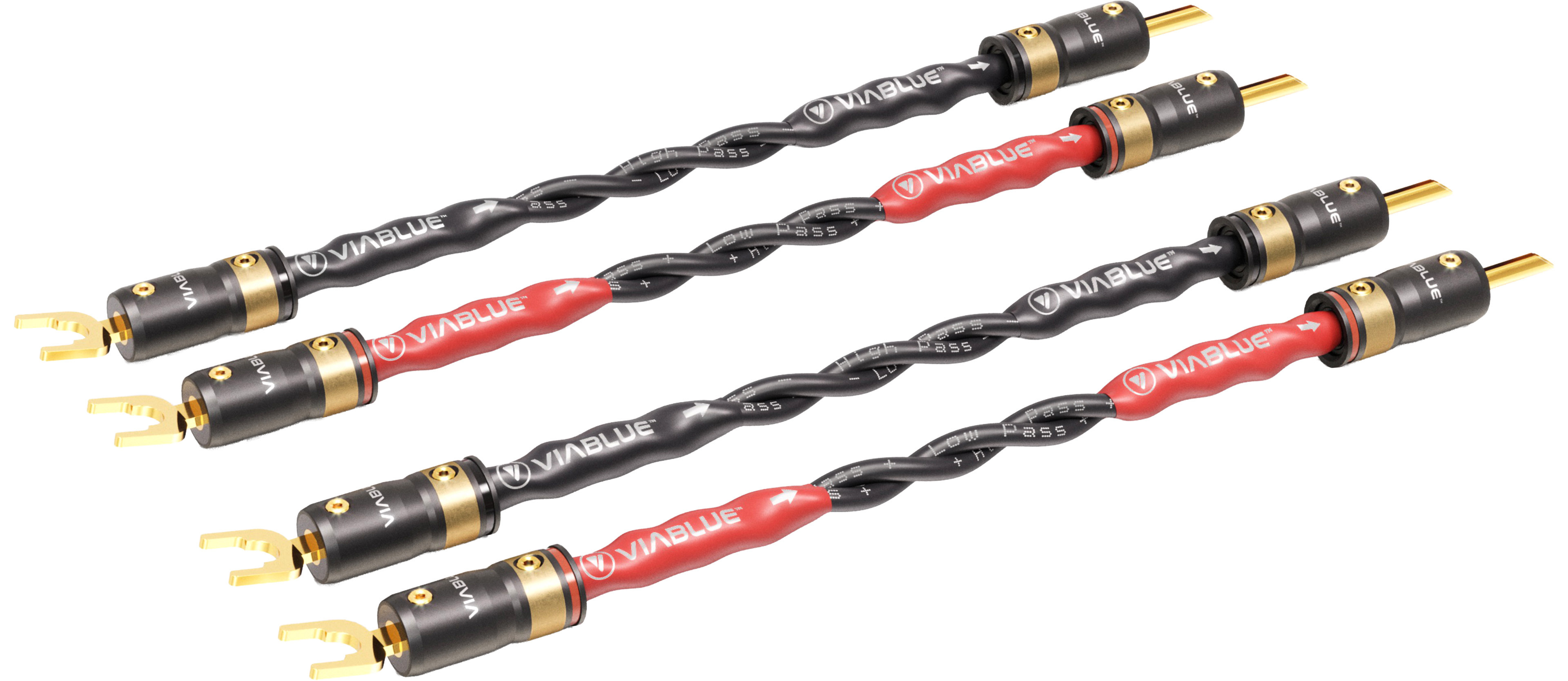 VIABLUE SC-4 Spade / Banana Jumpers 15cm (Set x4)