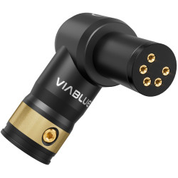 VIABLUE T8 5PIN Connecteur DIN Phono 5 broches coudé plaqué Or Ø10mm