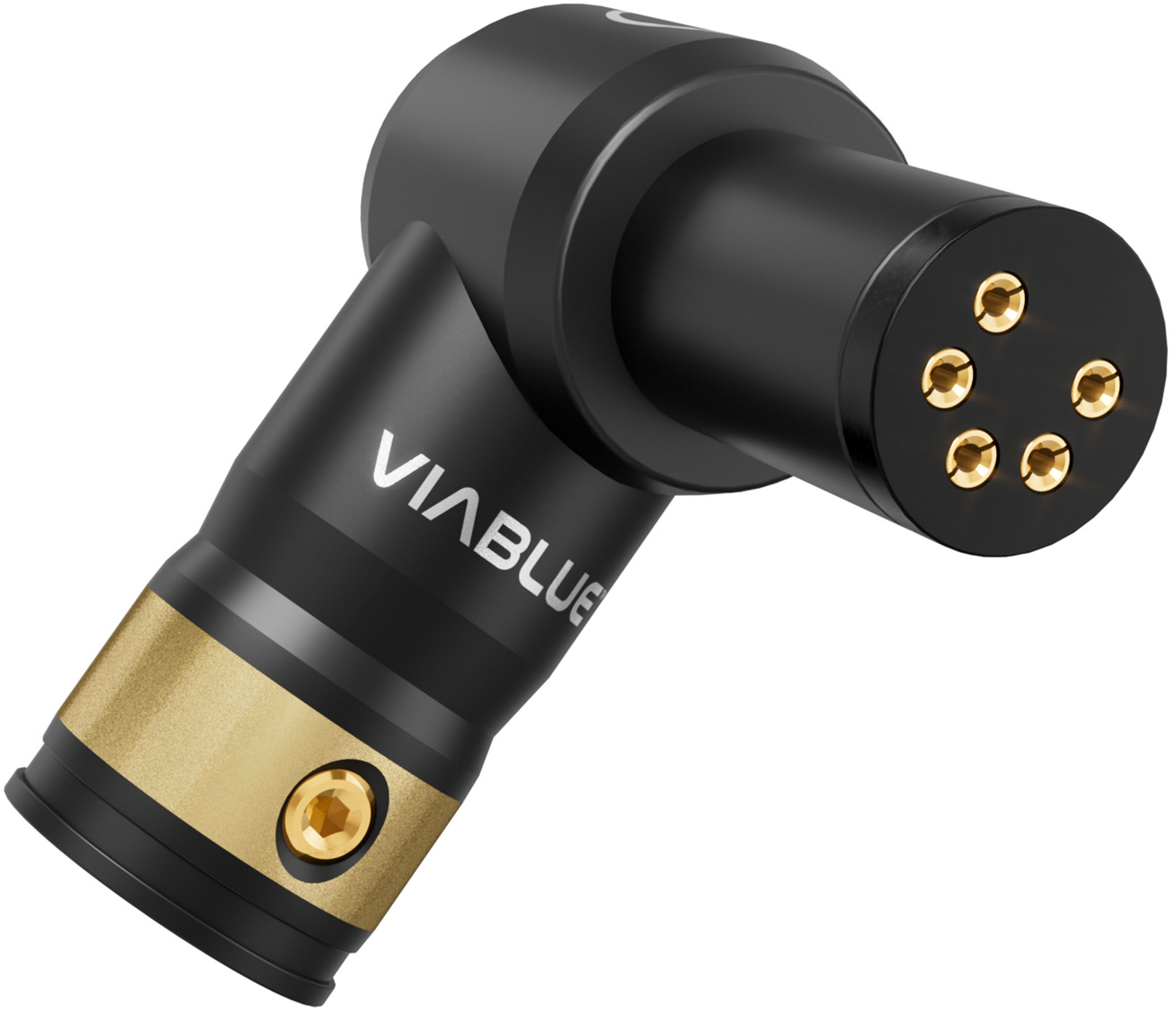 VIABLUE T8 5PIN Connecteur DIN Phono 5 Pins Coudé Plaqué Or Ø10mm
