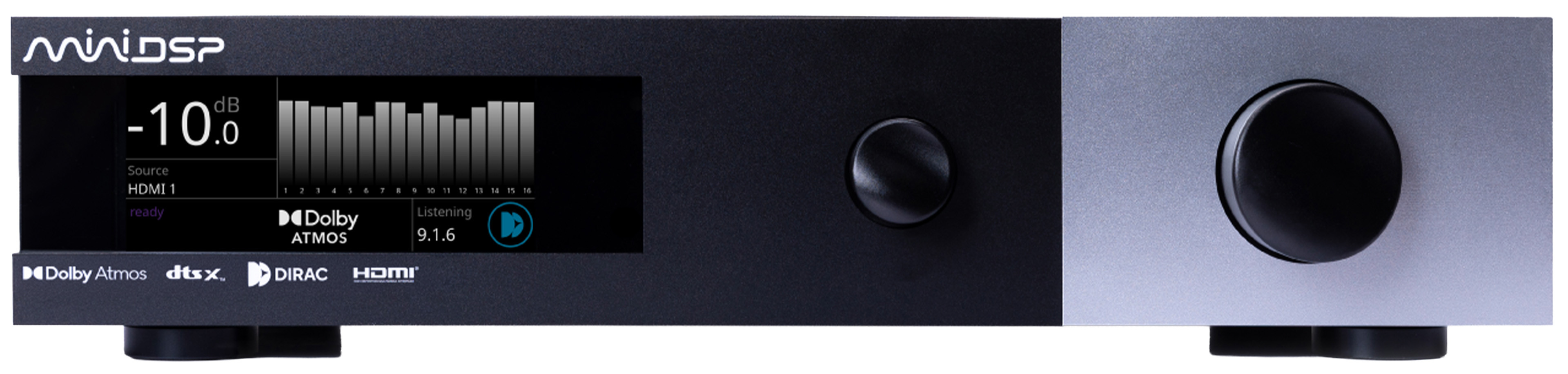 MINIDSP TIDE16 Processeur Audio-Vidéo / Préamplificateur Home-Cinéma Dolby Atmos 16 Canaux
