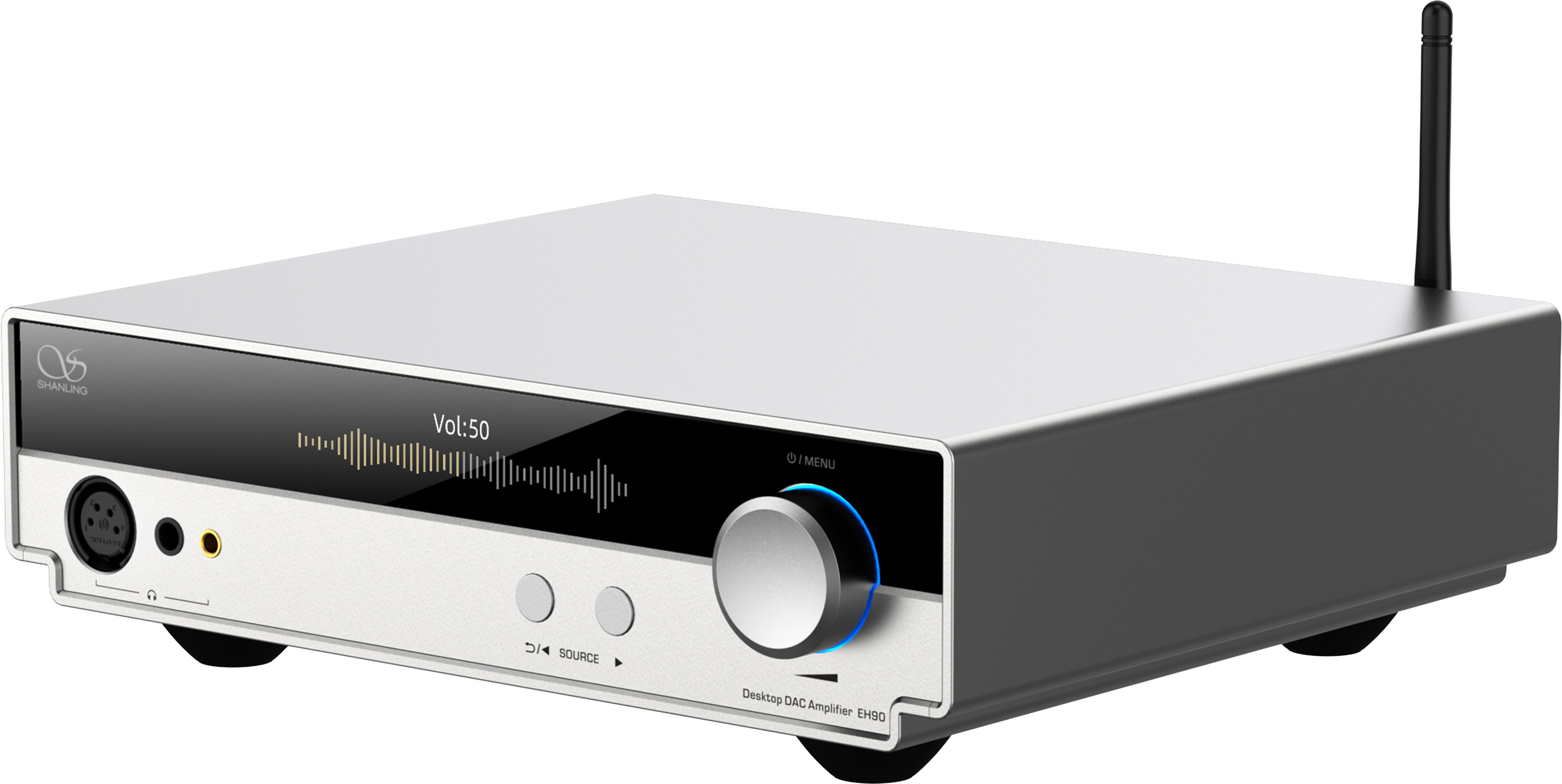 SHANLING EH90 R2R DAC Headphone Amplifier Bluetooth 5.4 PCM 32bit 768kHz DSD512 Silver