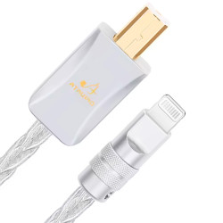 ATAUDIO AT-G015 Lightning to USB-B Cable Pure Silver 75cm