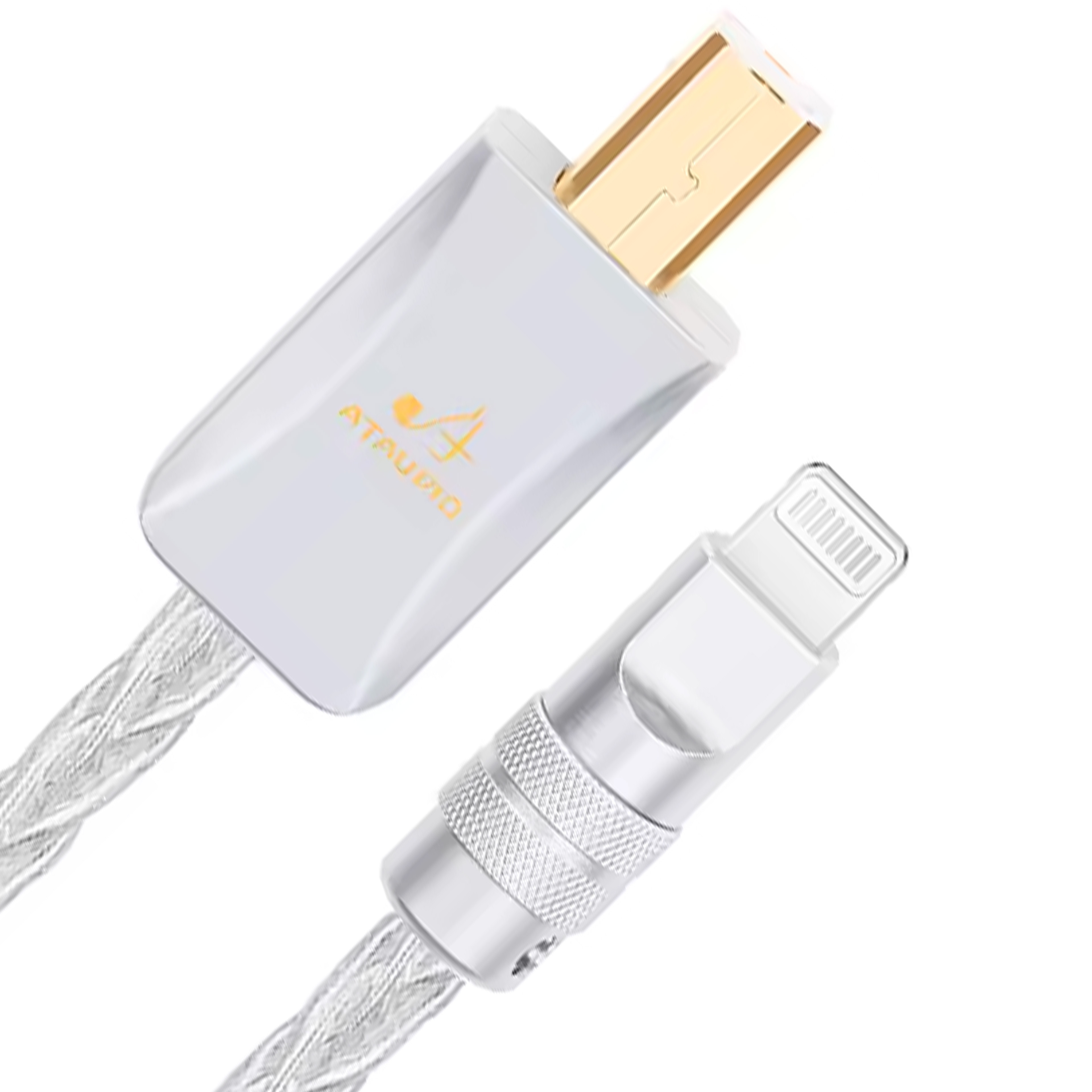 ATAUDIO AT-G015 Câble Lightning vers USB-B Argent Pur 75cm