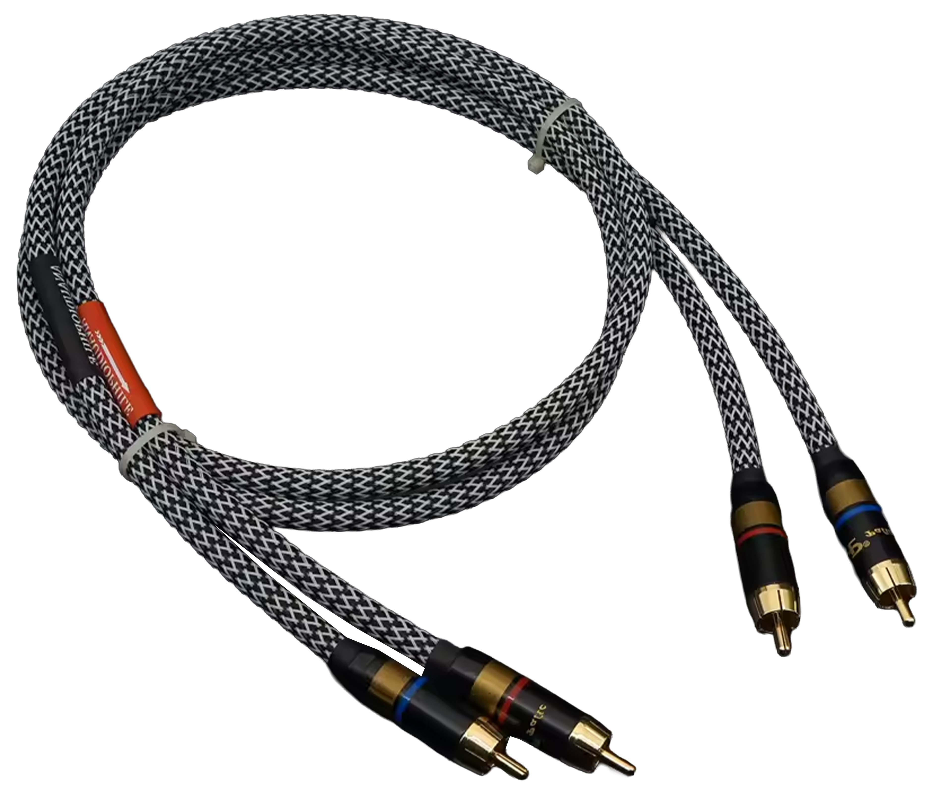 Interconnect RCA Cables Dual Shielding Canare L-4E6S OFC Copper 2m (Pair)