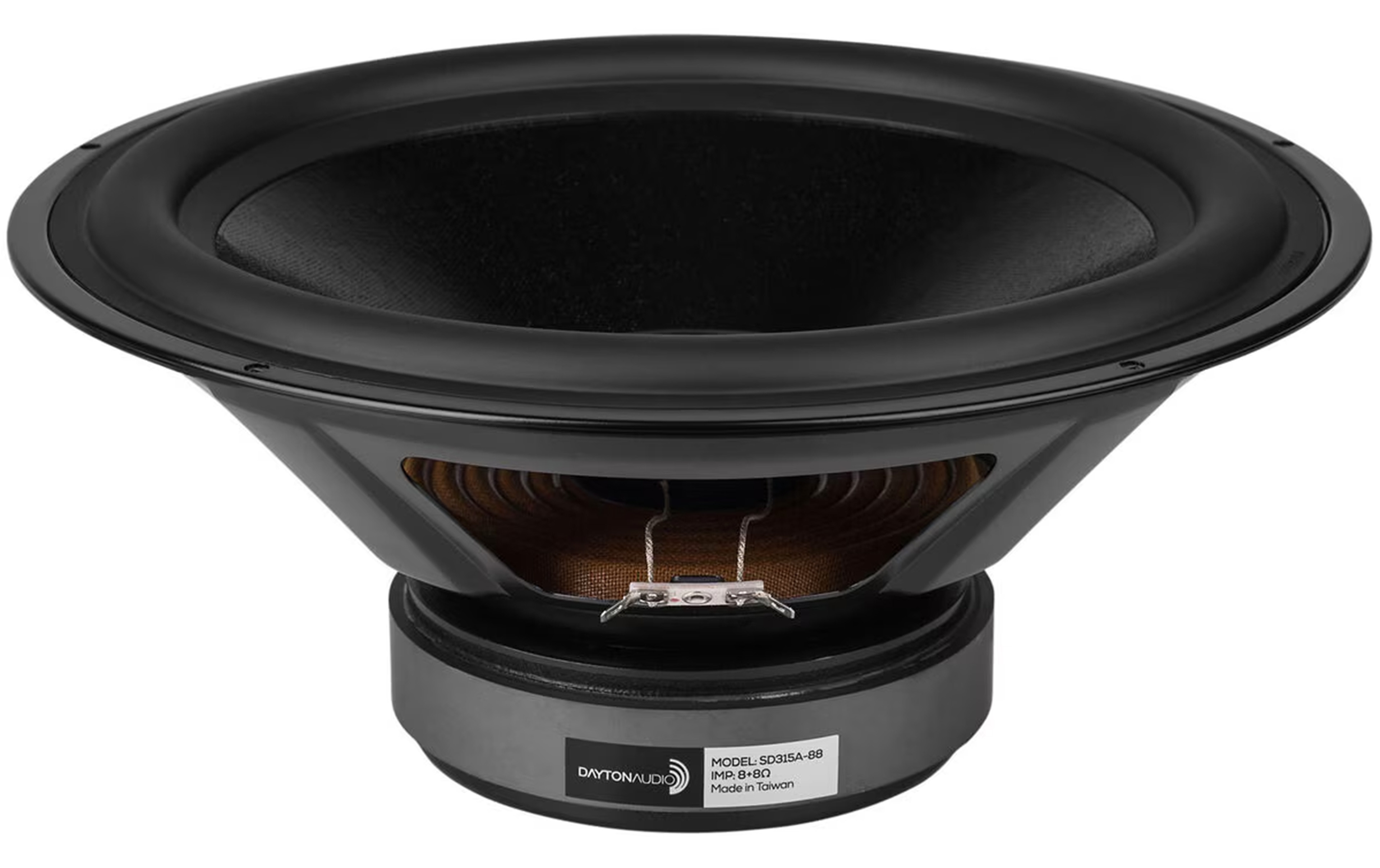 DAYTON AUDIO SDA315A-88 Speaker Driver Subwoofer 120W 8+8 Ohm 93.75dB 24Hz-2000Hz