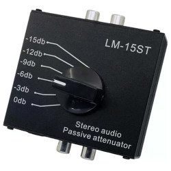 Passive Stereo Volume Attenuator LM-15ST (0/-3/-6/-9/-12/-15 dB)