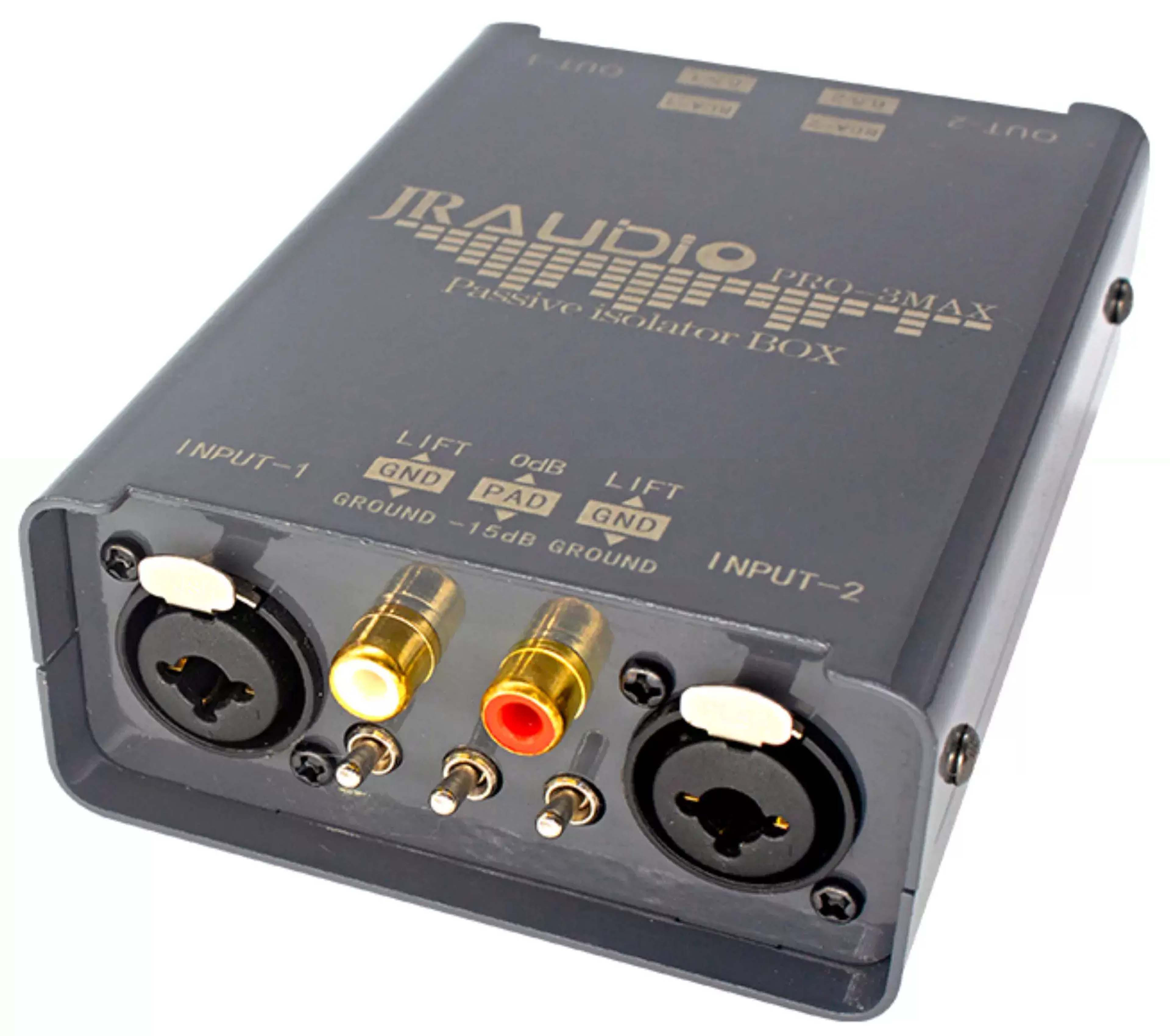 JRAUDIO PRO-3MAX Line Audio Ground Loop Isolator Transformer XLR / Jack 6.35mm / RCA