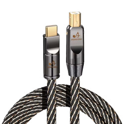 ATAUDIO AT-M015 Câble USB-C Mâle ver USB-B Mâle Blindé Cuivre OFC 6N 0.5m
