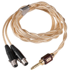 DDHIFI BC150G-MXLR4 Câble Casque Symétrique Jack 4.4mm vers 2x Mini-XLR Argent 4N / Cuivre OCC 5N 1.45m