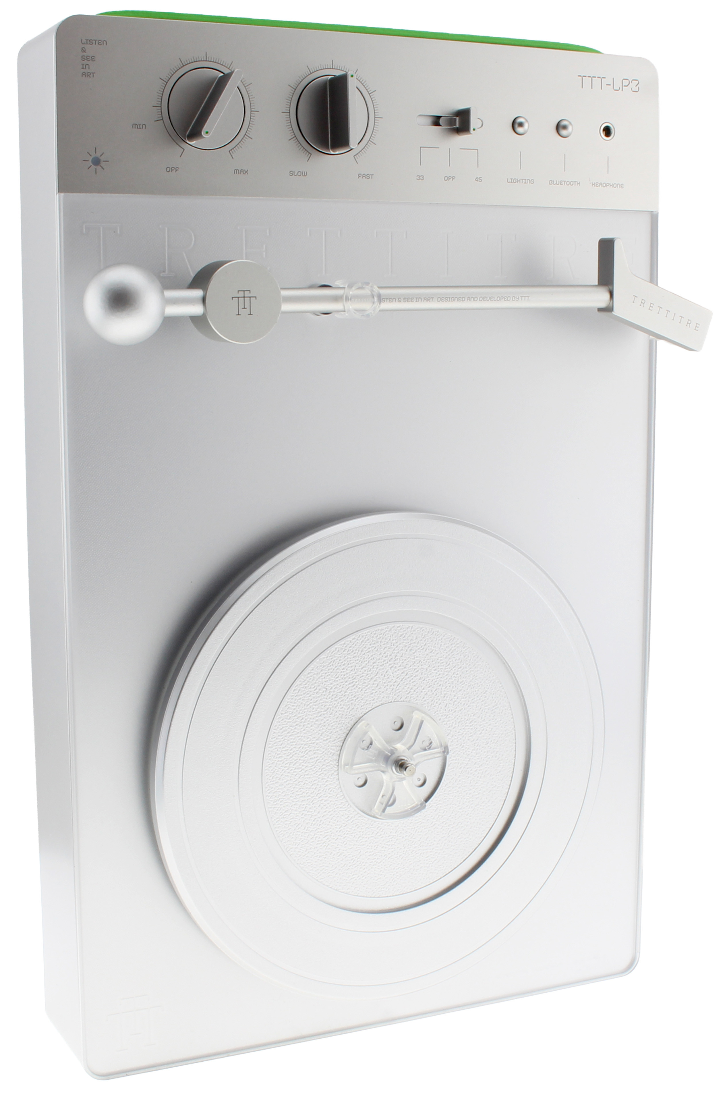 TRETTITRE TTT-LP3 Platine Vinyle Bluetooth 5.3 33/45 Tours Audio-Technica AT-3600LA