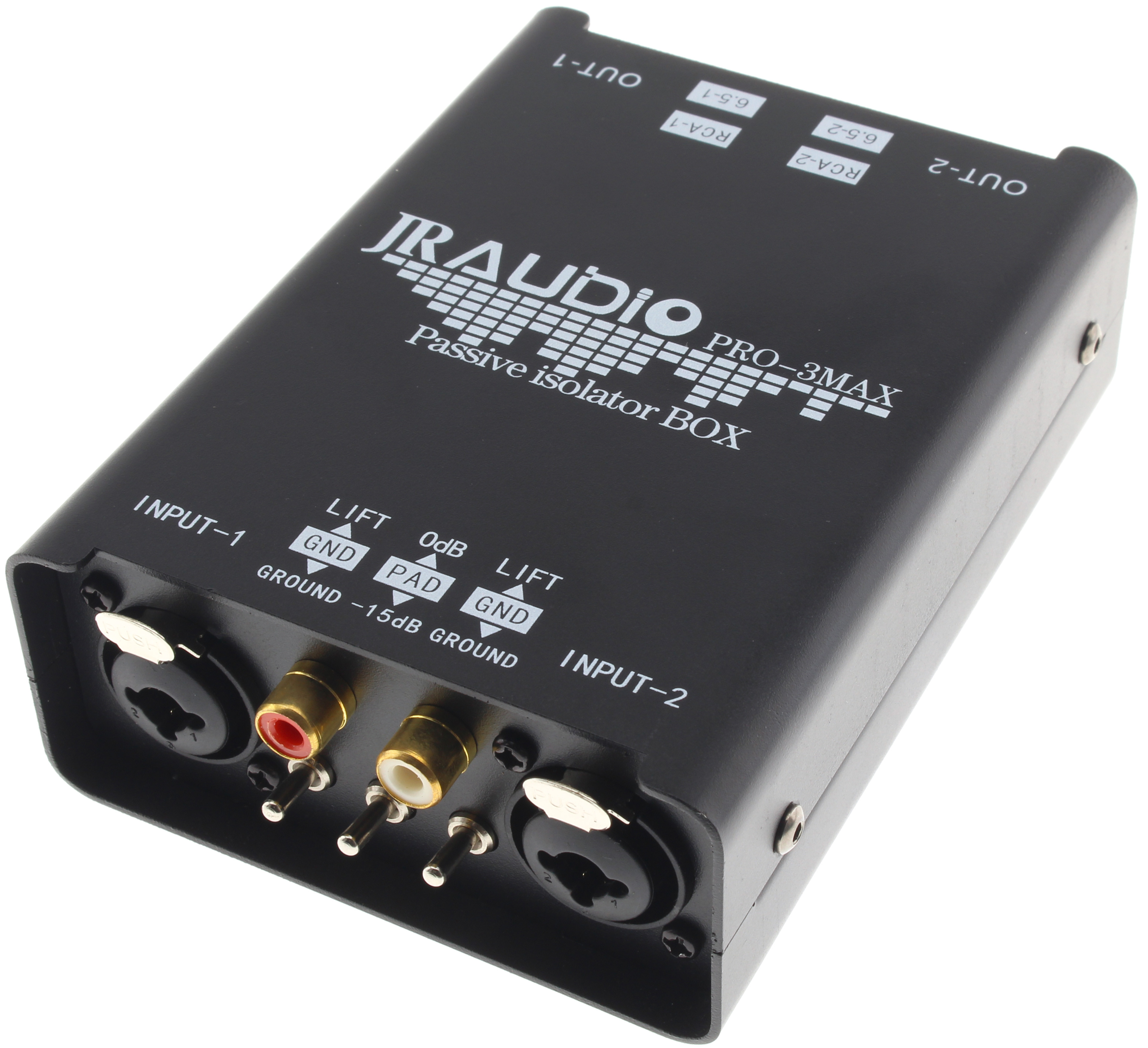 JRAUDIO PRO-3MAX Line Audio Ground Loop Isolator Transformer XLR / Jack 6.35mm / RCA
