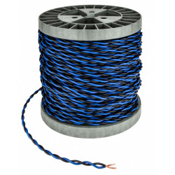 MUNDORF ACW205P-BK/BU ANGELIQUE Single-Strand Copper Wiring Cables 2x0.1963mm² Black/Blue