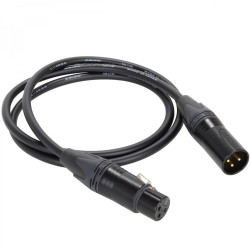 CANARE EC03-B Câble de Modulation XLR Mono avec L-4E6S 3m (Unité)