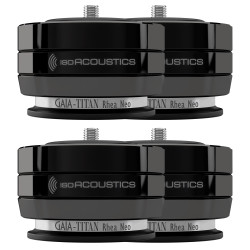 ISOACOUSTICS GAIA TITAN RHEA NEO Absorbeurs de vibrations 190kg Ø94mm x 60mm Noir (set x4)