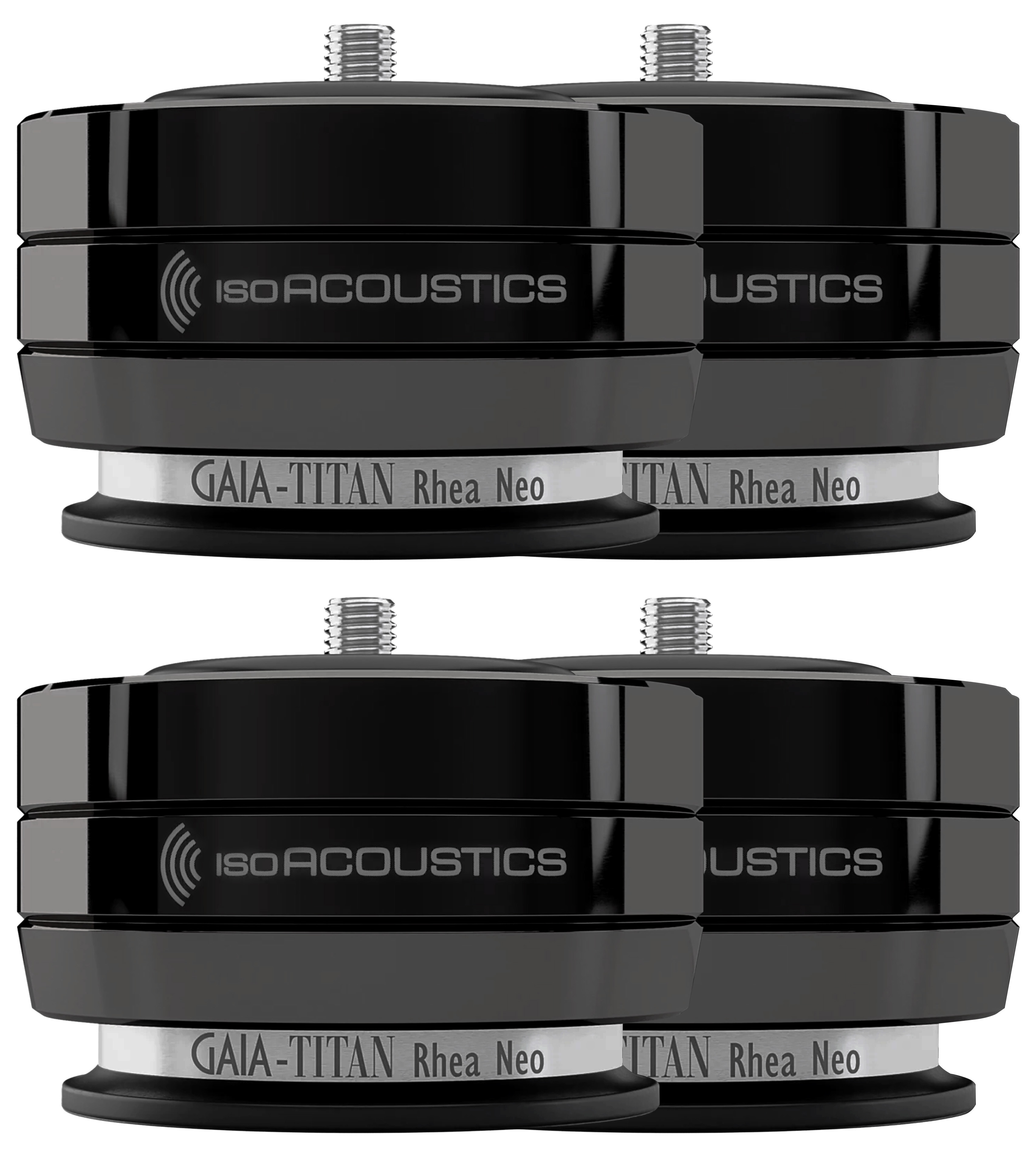 ISOACOUSTICS GAIA TITAN RHEA NEO Absorbeurs de Vibrations 190kg Ø94mm x 60mm Noir (Set x4)