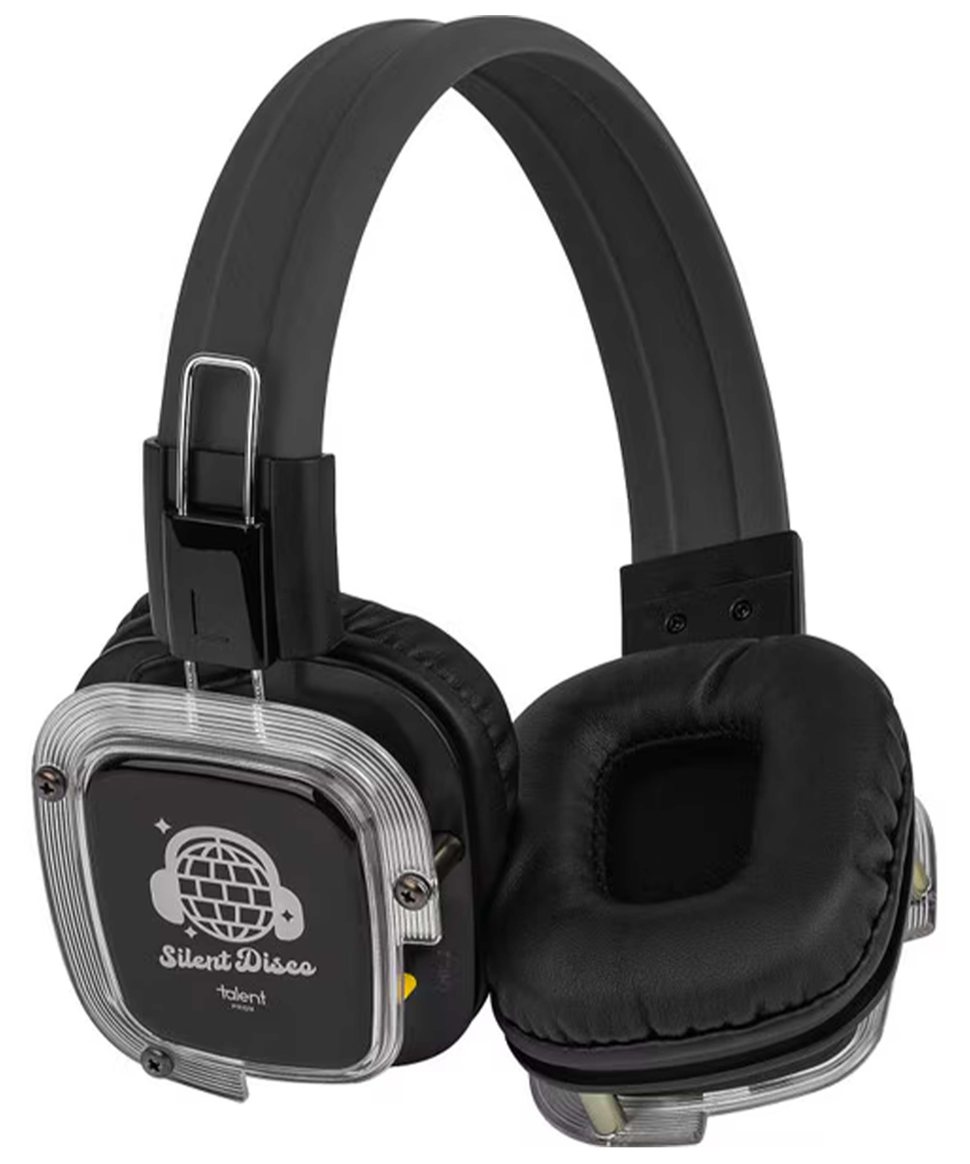 TALENT SILENT DISCO PRISM Casque Audio Sans Fil UHF / RF 3 Canaux avec LED Couleur