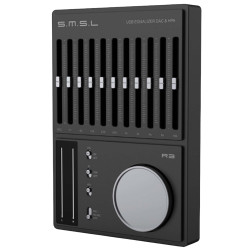 SMSL R3 DAC Amplificateur Casque Gaming avec Égaliseur / Vumètre CS43131 32bit 384kHz Noir