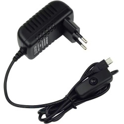 Power Supply Adapter 100-240V AC to 5V / 3A Micro USB with Switch