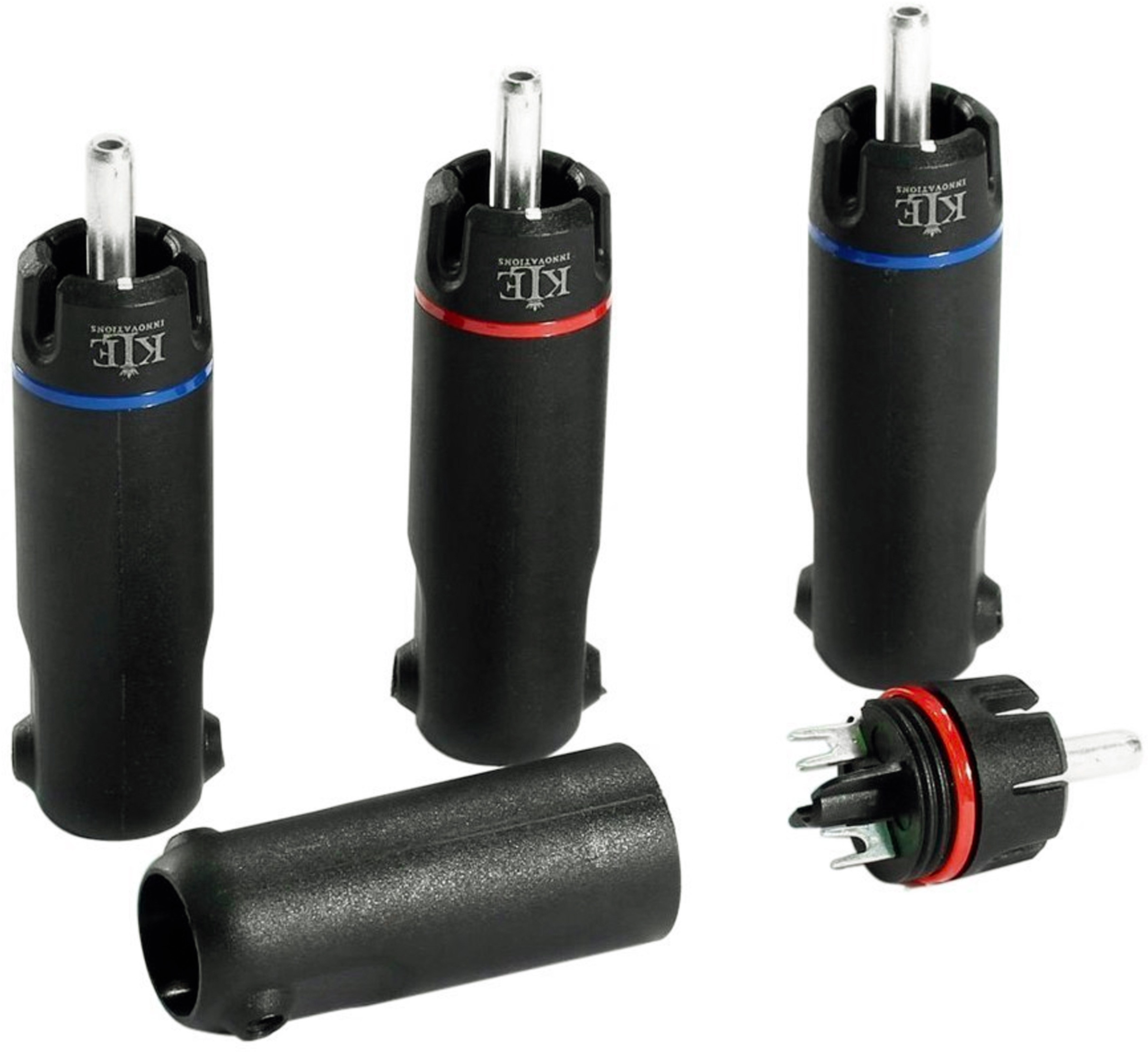KLEI SILVER HARMONY Connecteurs RCA Cuivre plaqué argent Ø9.5mm (Set x4)