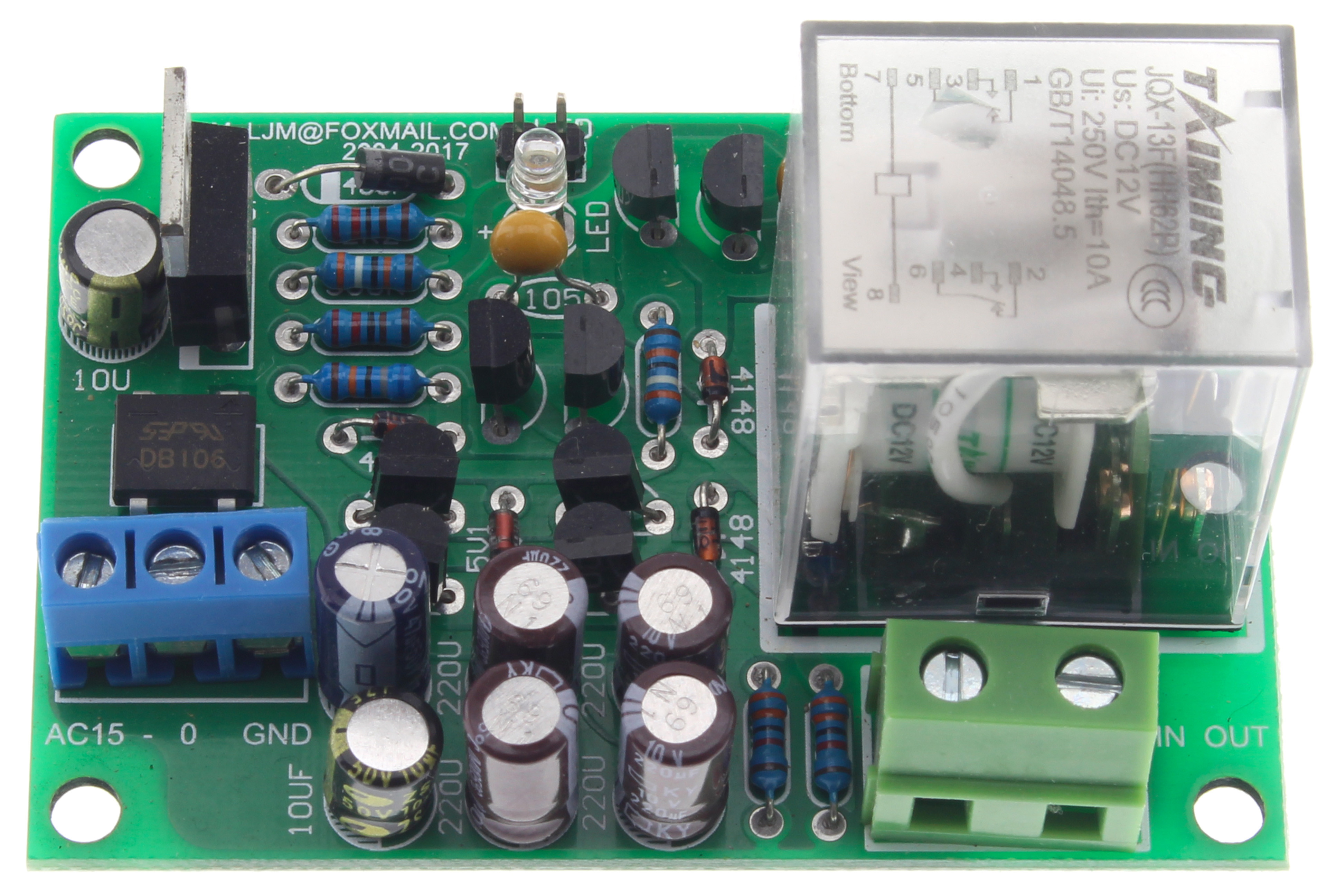 LJM Module de Protection stéreo pour Haut Parleur 15A