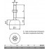 Rotative Damping Foot 40x17.5mm M8 (Unit)