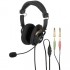 MONACOR BH-003 Stereo headphones with electret microphone