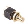 ELECAUDIO ER-107B Embase RCA Noir Pour CI Plaqué Or 24K (L'unité)