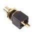 ELECAUDIO ER-107B Embase RCA PTFE pour CI Plaqué Or 24K Noir (Unité)