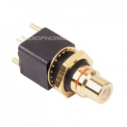 ELECAUDIO ER-107R RCA for IC PTFE Gold Plated 24K Red (unit)