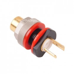 ELECAUDIO ER-108R Embase RCA Rouge Cuivre Tellurium / Plaqué Or 24K (L'unité)