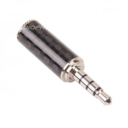 ELECAUDIO JK-102 Connecteur Jack 3.5mm Stéréo 4 pôles Carbone Ø3.5mm