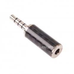 ELECAUDIO JK-102 Connecteur Jack 3.5mm Stéréo 4 pôles Carbone Ø3.5mm