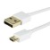 Câble USB-A Male /Micro USB-B Male 2.0 Blindé Plaqué Or 90cm blanc