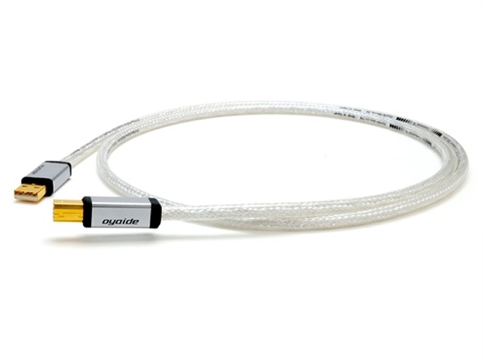 OYAIDE Continental 5S USB-A Male / USB B Male 2.0 Cable Silver & Rhodium 0.6m (Unit)