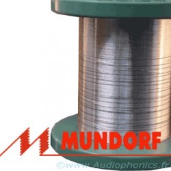 MUNDORF MCONNECT SGW105W Câble Argent/Or Isolé PTFE 0.5mm Blanc