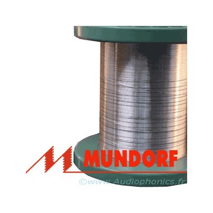 MUNDORF MCONNECT SGW105W Câble Argent/Or Isolé PTFE Blanc 0.5mm