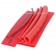 100 Gaines Thermo Rétractables 2:1 - 6 Diamètres Rouges 10cm