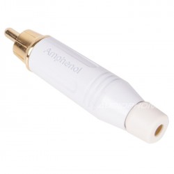 Amphenol Audio ACPR-WHT Connecteur RCA Plaqué Or Ø8.5mm (Unité)