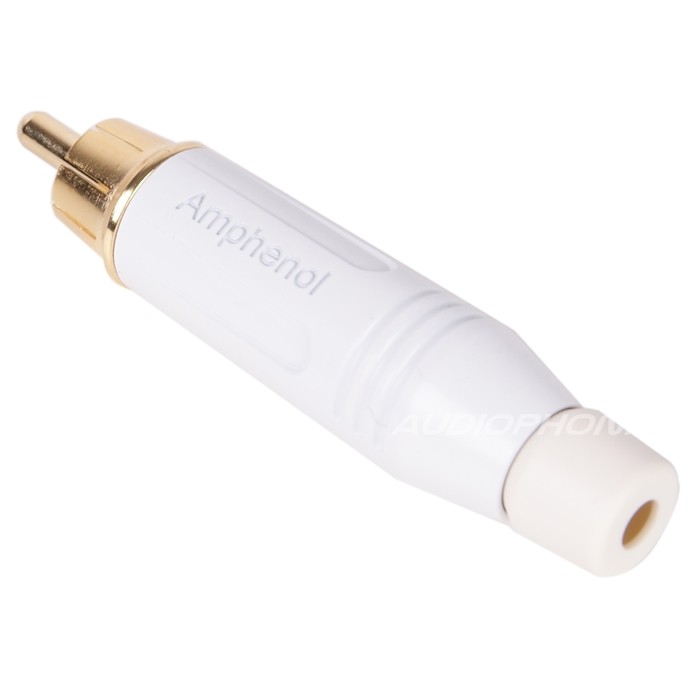 Amphenol Audio ACPR-WHT RCA Plug Gold Plated Ø8.5mm (Unit)