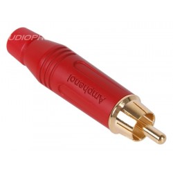 Amphenol Audio ACPR-RED RCA Plug Gold Plated Ø 8.5mm