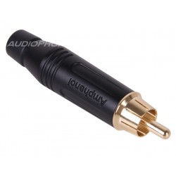 Amphenol Audio ACPR-BLK RCA Plug Gold Plated Ø 8.5mm (unit)