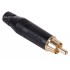 Amphenol Audio ACPR-BLK Connecteur RCA Plaqué Or Ø8.5mm (Unité)