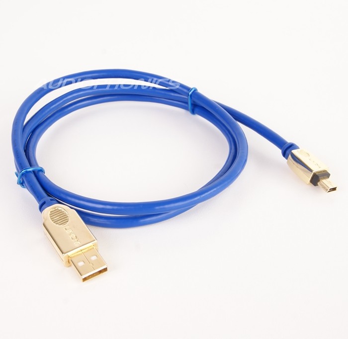 LINDY USB-A Male / Mini USB-B Cable Male 2.0 Plated Gold 24k 1m